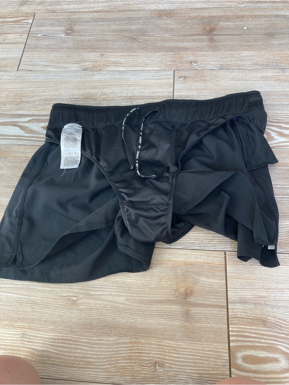adidas Black Running Shorts with White Stripe Accent Size Medium - Picture 6 of 12